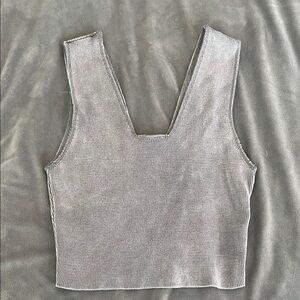 ASOS Light Gray Knit Tank Top